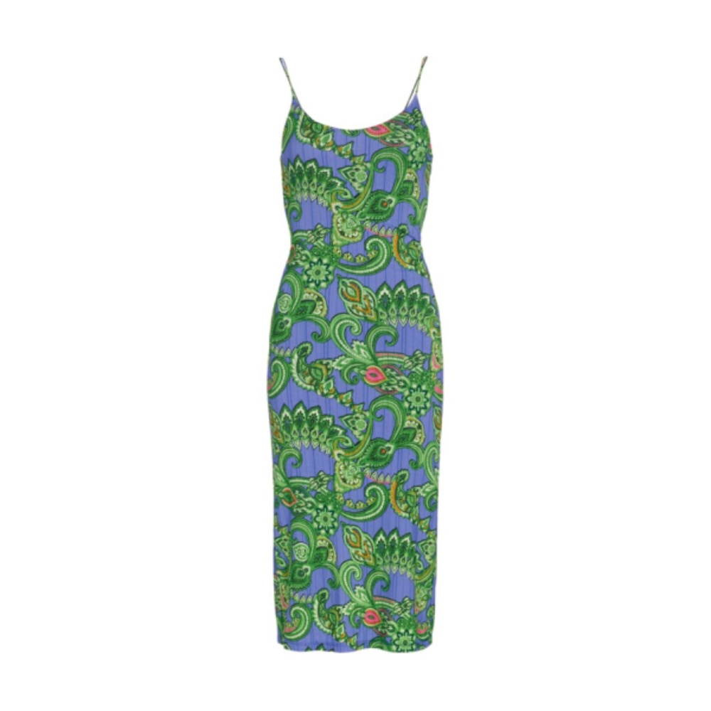 NWT Alice Olivia Delora paisley Knit slip dress